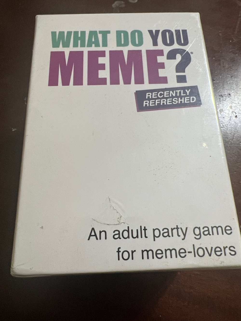 New sealed What Do You Meme? Recently Refreshed - White Party Card Game.